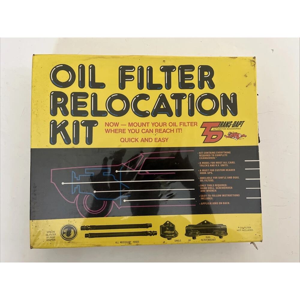 NEW TRANS DAPT OIL FILTER RELOCATION KIT. 691122. Box Damage
